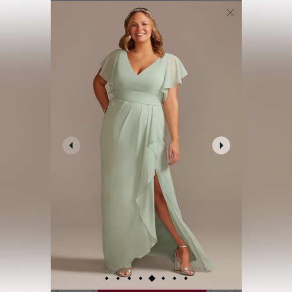 David’s Bridal Lilac Bridesmaid Dress - Picture 3 of 7